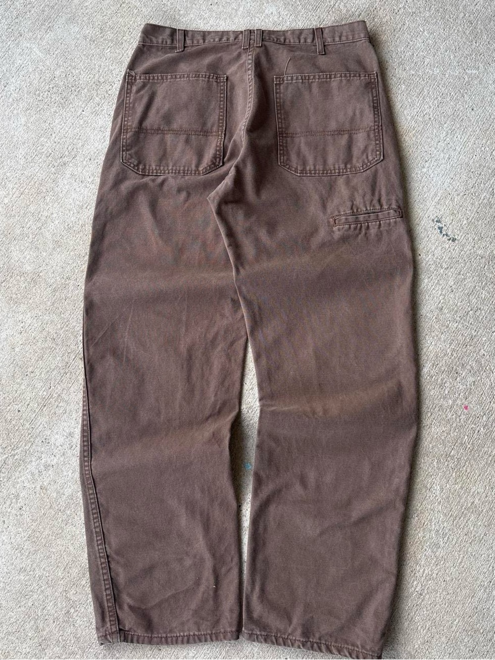 Dickies Mens Carpenter Pants Brown Canvas Straight Fit  32 x 31 ED218STB